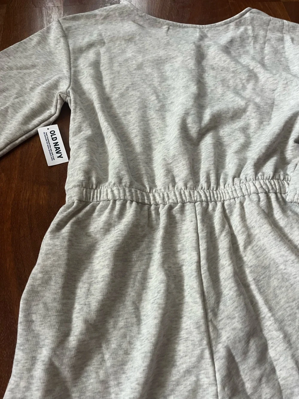 New Old Navy Heather Gray Button-Front Romper